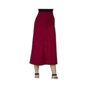 24SEVEN Dark Red Maxi Skirt